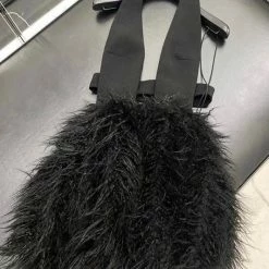 Influencer Style Jessica Bara Tobi Halter Neck Backless Feather Dress