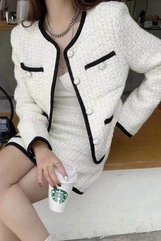 Jessica Bara Janelle Tweed Jacket And Skirt Two Piece Set The 9-5 Shop