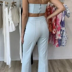 Jenna Jenovich Jessica Bara Myra Crop Top And Pant Two Piece Set