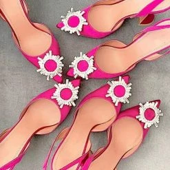 Jessica Bara Miller Rhinestone Pointed Heels Influencer Style