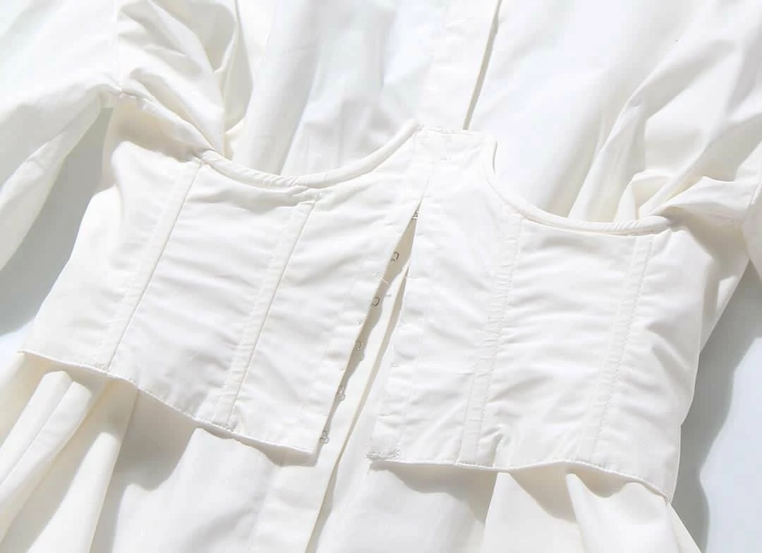 Jessica Bara Aubrey Long Sleeve Corset Shirt Dress Reve Doll Essentials