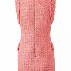 Jessica Bara Sandrine Tweed Gold Button Mini Dress