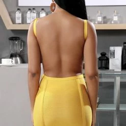 Jessica Bara Alivia Backless Bandage Mini Dress Summer Lovin'