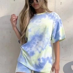 Jessica Bara Kenya Tie Dye Top And Short Two Piece Set