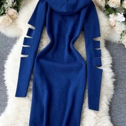 Jessica Bara Kyrie Cut Out Hoodie Midi Dress Reve Doll Essentials