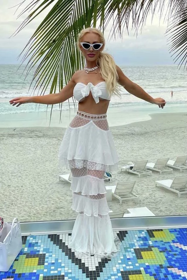 Jessica Bara Paityn Two Piece Ruffle Set