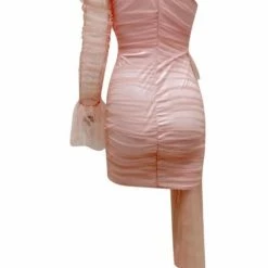 Jessica Bara Winny One Shoulder Tulle Mini Dress Birthday Suit