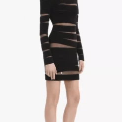 Influencer Style Jessica Bara Aspen Long Sleeve Bodycon Mini Dress
