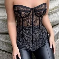 Birthday Suit Jessica Bara Diviana Strapless Lace Bustier Top