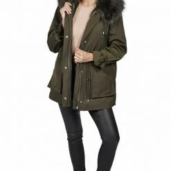 Jessica Bara Patty Faux Fur Trim Hooded Parka Jacket
