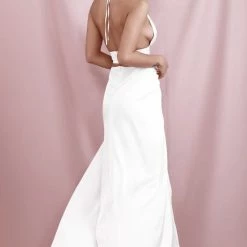 Jessica Bara Jill V Neck Cut Out Maxi Dress