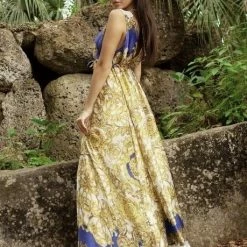 Cioccolato Anna Blue Queen Maxi Dress