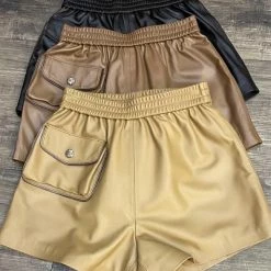Jessica Bara Roxanne Sheepskin Leather Elastic Shorts Reve Doll Essentials