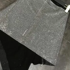 ReveBoutique Summer Lovin' Jessica Bara Manny Rhinestone Zipper High Waisted Skirt