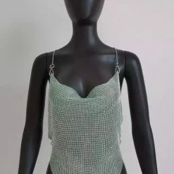 Jessica Bara Reed Chain Halter Top Tops