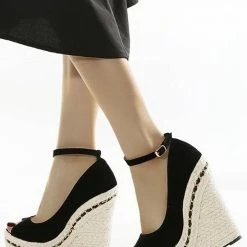 Shoes Jessica Bara Tommie Open Toe Ankle Strap Wedges