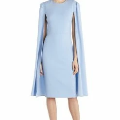 Jessica Bara Baker Split Sleeves Midi Dress