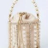 The Event Shop Jessica Bara Stormi Pearl Rhinestone Clutch