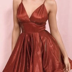 Jessica Bara River V Neck Reflective Mini Dress Birthday Suit