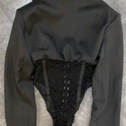 Jessica Bara Randy Long Sleeve Corset Bodysuit Birthday Suit