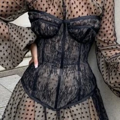 Birthday Suit Jessica Bara Diviana Strapless Lace Bustier Top