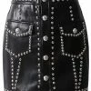 Influencer Style Jessica Bara Marissa Leather Studded Mini Skirt