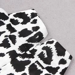 Influencer Style Jessica Bara Arna Long Sleeve Leopard Mini Dress