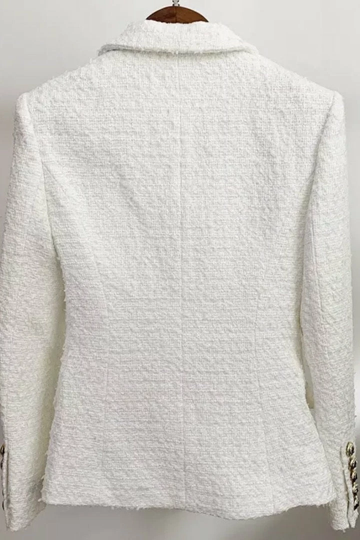 Jessica Bara Colette Double Breasted Gold Button Blazer