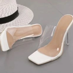 Jessica Bara Cami Clear Open Toe Heels Reve Doll Essentials