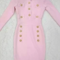 Jessica Bara Maximillia Long Sleeve Button Mini Dress The 9-5 Shop