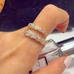 Jessica Bara Samantha Snake Rhinestone Ring