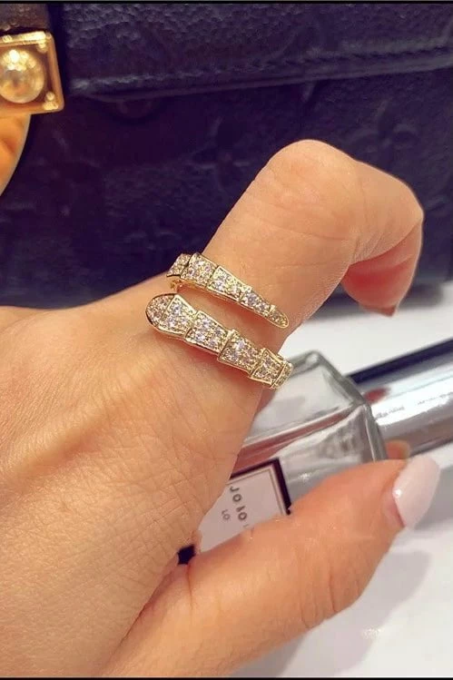 Jessica Bara Samantha Snake Rhinestone Ring