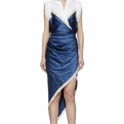 Jessica Bara Madalyn Irregular Sleeveless Hi Low Dress