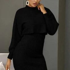 Jessica Bara Gael Knit Sweater & Skirt Two Piece Set