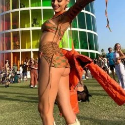 Jessica Bara Hana Knit Crop Top And Skirt Three Piece Set