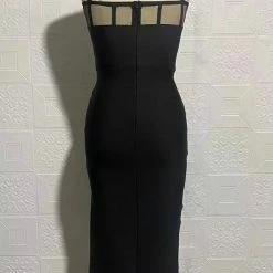 Jessica Bara Filippa Bandage Crystal Midi Dress