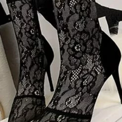 Jessica Bara Julius Lace Pointed Toe Ankle Booties