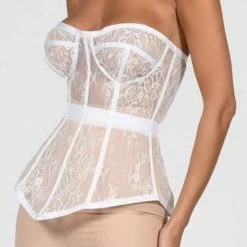 Birthday Suit Jessica Bara Diviana Strapless Lace Bustier Top