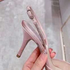 Jessica Bara Moonie Crystal Bowtie Slingback Heels The Event Shop