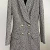 Jessica Bara Liam Long Sleeve Herringbone Coat
