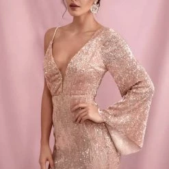 Birthday Suit Jessica Bara Donnie One Shoulder Sequin Mini Dress