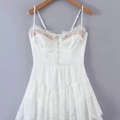 Jessica Bara Aviva Lace Slip Mini Dress Birthday Suit