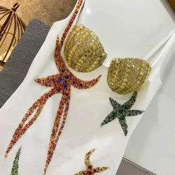 Influencer Style Jessica Bara Augustine Starfish Sequin Mini Dress