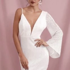 Birthday Suit Jessica Bara Donnie One Shoulder Sequin Mini Dress