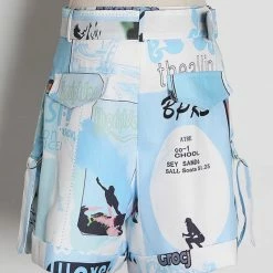 Jessica Bara Zola High Waisted Belted Shorts Summer Lovin'