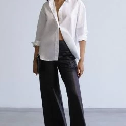 Reve Doll Essentials Commando Faux Leather Wide Leg Pant