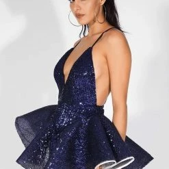 Influencer Style Jessica Bara Serena Open Back Sequin Romper