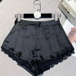 Jessica Bara Lou Silk Halter Top And Shorts Two Piece Set