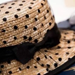 Jessica Bara Chichi Polka Dot Mesh Hat Summer Lovin'