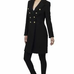 Jessica Bara Kirsten Long Gold Button Blazer Reve Doll Essentials